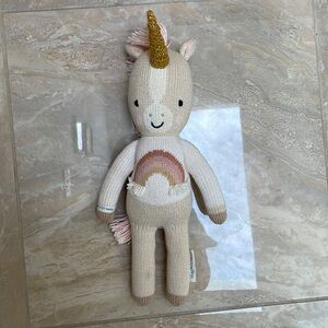 Cuddle and Kind Zara The Unicorn Friendly and Sweet Hand Knit Yarn Doll 13"